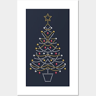 Sequin Christmas Tree Posters and Art